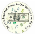 Hundred Dollar Bill Photo Hand Mirror (2.5" Diameter)